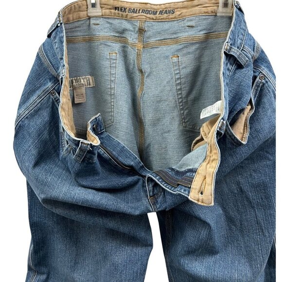 Duluth Trading Co. Flex Ballroom Jeans 44x32 Relaxed Fit Mens Blue Denim Cotton - Picture 9 of 10